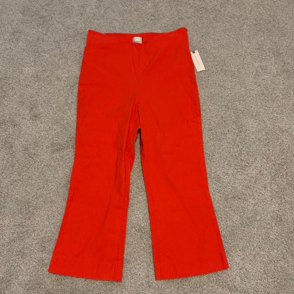 Maeve Anthropologie Structured Bombshell Capri Pants Womens 8 Orange Pull On